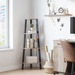 4-Tier Corner Shelf – MDF and Metal – Rustic Brown – Industrial Design Organizer