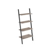 4-Tier Bookshelf – Steel – Greige and Black – Industrial Design with Wall Mount Capability