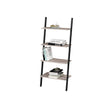 4-Tier Bookshelf – Steel – Greige and Black – Industrial Design with Wall Mount Capability