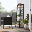 Ladder Shelf – Engineered Wood – Hazelnut Brown and Black – 4-Tier Industrial Design