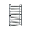 Stackable Shoe Rack Set – Metal Mesh – Black – 12-Tier Capacity for 48-60 Pairs of Shoes