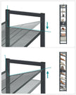 Stackable Shoe Rack Set – Metal Mesh – Black – 12-Tier Capacity for 48-60 Pairs of Shoes