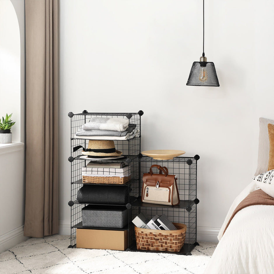 Shoe Storage Organizer – Metal Wire – Black – 10-Tier, Stackable Design, Holds 20 Pairs