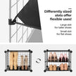 Shoe Storage Organizer – Metal Wire – Black – 10-Tier, Stackable Design, Holds 20 Pairs