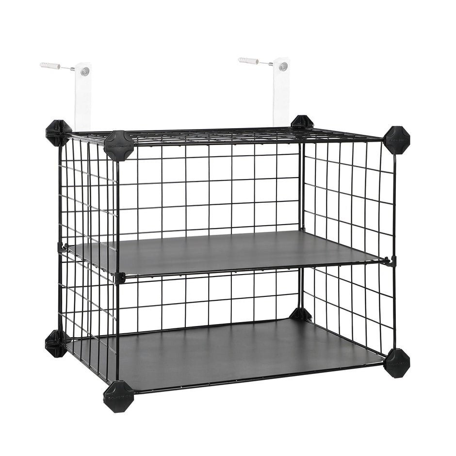 Shoe Storage Organizer – Metal Wire – Black – 10-Tier, Stackable Design, Holds 20 Pairs