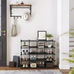 Shoe Storage Unit – Plastic and Metal – Black – 4-Tier Design