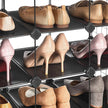 Shoe Storage Unit – Plastic and Metal – Black – 4-Tier Design