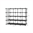 Shoe Storage Unit – Plastic and Metal – Black – 4-Tier Design