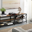 TV Stand – Steel – Rustic Brown and Black – 3-Tier Industrial Style