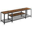 3-Tier TV Cabinet – Wood – Industrial Style – Open Shelves for TVs up to 75 Inches