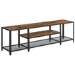 3-Tier TV Cabinet – Wood – Industrial Style – Open Shelves for TVs up to 75 Inches