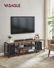 3-Tier TV Cabinet – Wood – Industrial Style – Open Shelves for TVs up to 75 Inches