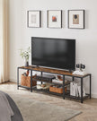 3-Tier TV Cabinet – Wood – Industrial Style – Open Shelves for TVs up to 75 Inches
