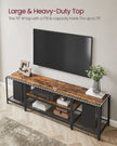 3-Tier TV Cabinet – Wood – Industrial Style – Open Shelves for TVs up to 75 Inches
