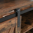 TV Stand – Rustic Brown and Black – Sliding Barn Doors – Adjustable Shelves
