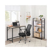 Computer Desk – Steel – Hazelnut Brown and Black – Industrial Design, Simple Assembly