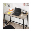 Computer Desk – Steel – Hazelnut Brown and Black – Industrial Design, Simple Assembly