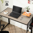 Folding Writing Desk – Wood and Metal – Greige and Black – No Tools Required, 8 Hooks
