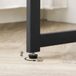 Folding Writing Desk – Wood and Metal – Greige and Black – No Tools Required, 8 Hooks