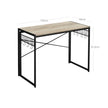 Folding Writing Desk – Wood and Metal – Greige and Black – No Tools Required, 8 Hooks
