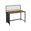 Computer Desk – Fabric – Rustic Brown and Black – Includes Storage Bags