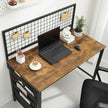Computer Desk – Fabric – Rustic Brown and Black – Includes Storage Bags