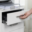 Movable Office File Cabinet – Steel – White – Lockable with 3 Drawers and Castors