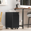 Mobile File Cabinet – Wood – White – Lockable and Wheeled Design for Document Storage