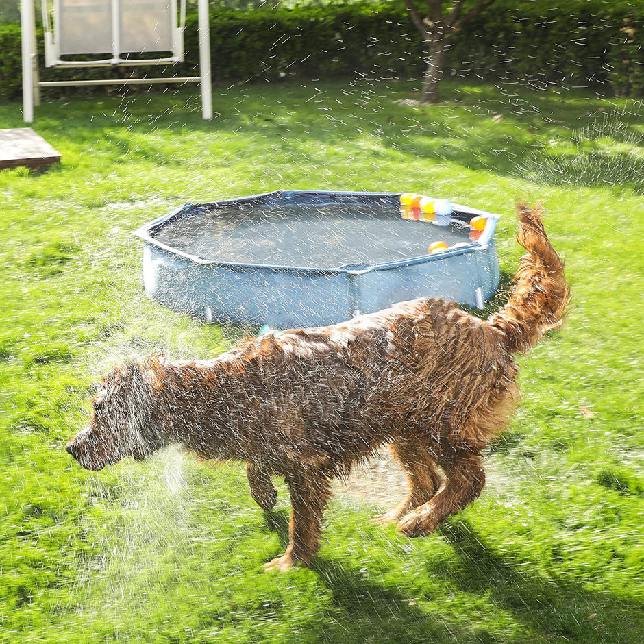 Portable Pet Swimming Pool – Foldable – Blue – Convenient Bathing Solution