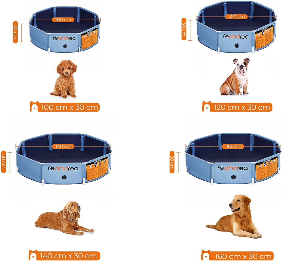 Portable Pet Swimming Pool – Foldable – Blue – Convenient Bathing Solution