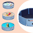 Collapsible Pet Bath Tub – PVC – Blue – Foldable Design