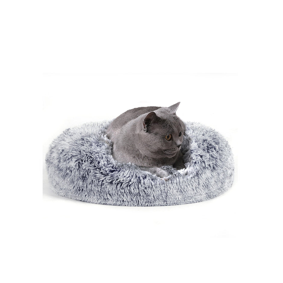 Dog Bed – Soft Plush – Grey – 50 cm