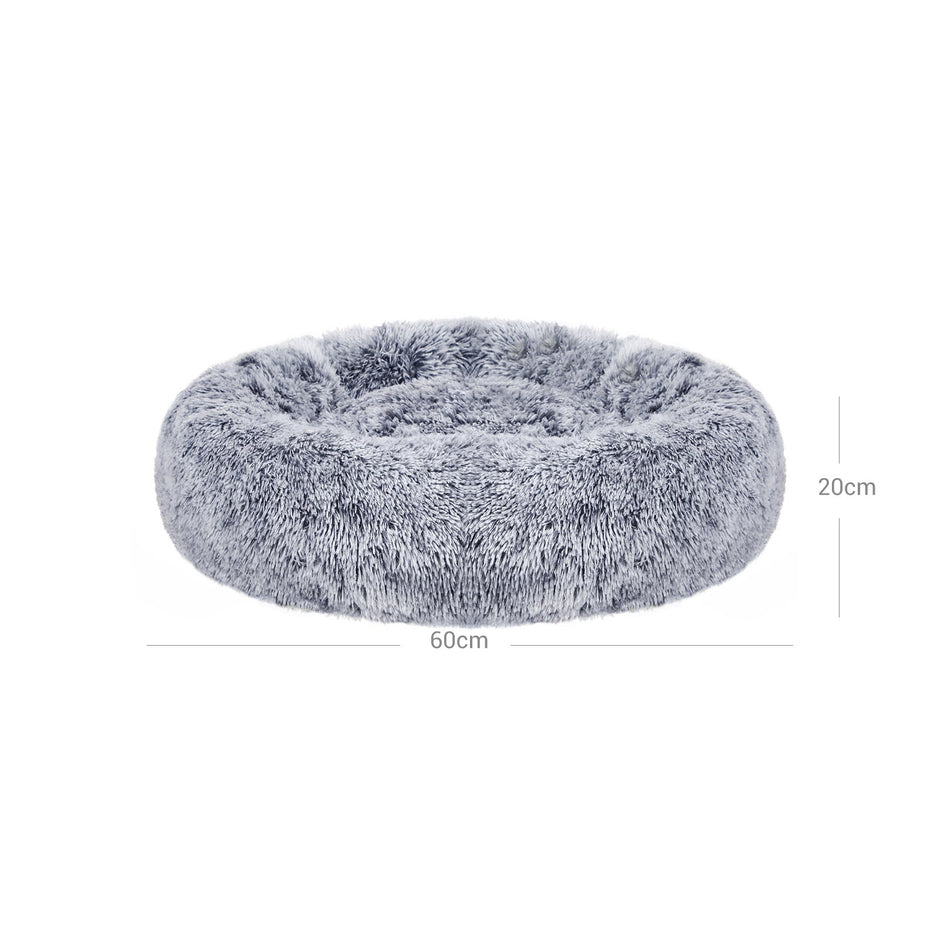 Dog Bed – Soft Plush – Grey – 50 cm
