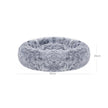 Dog Bed – Soft Plush – Grey – 50 cm