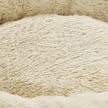 Round Dog and Cat Bed – Fabric – Grey – Washable Donut Shape, 65 cm Diameter