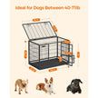 Heavy-Duty Dog Crate – Metal – Black – Double Removable Door, Easy Cleaning, Suitable for Small and Medium Dogs