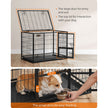 Heavy-Duty Dog Crate – Metal – Black – Double Removable Door, Easy Cleaning, Suitable for Small and Medium Dogs