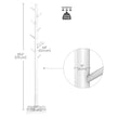 Coat Stand – Solid Wood – White – Free Standing with 8 Hooks
