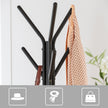 Hall Rack Stand – Wood and Metal – Hazelnut Brown and Black – Industrial Style with 2 Shelves