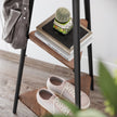 Hall Rack Stand – Wood and Metal – Hazelnut Brown and Black – Industrial Style with 2 Shelves