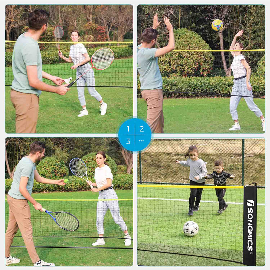 Portable Badminton Net – Adjustable Poles – 5m – Height Adjustable