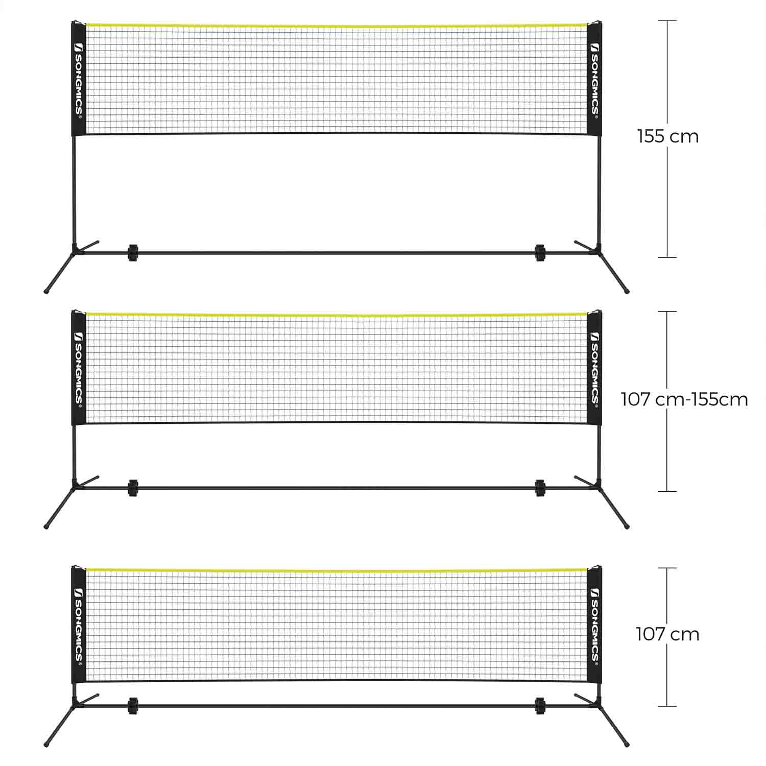 Portable Badminton Net – Adjustable Poles – 5m – Height Adjustable