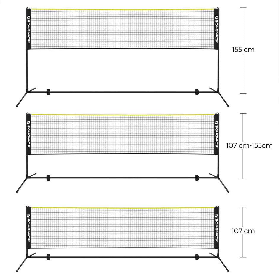 Portable Badminton Net – Adjustable Poles – 5m – Height Adjustable