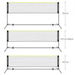 Portable Badminton Net – Adjustable Poles – 5m – Height Adjustable