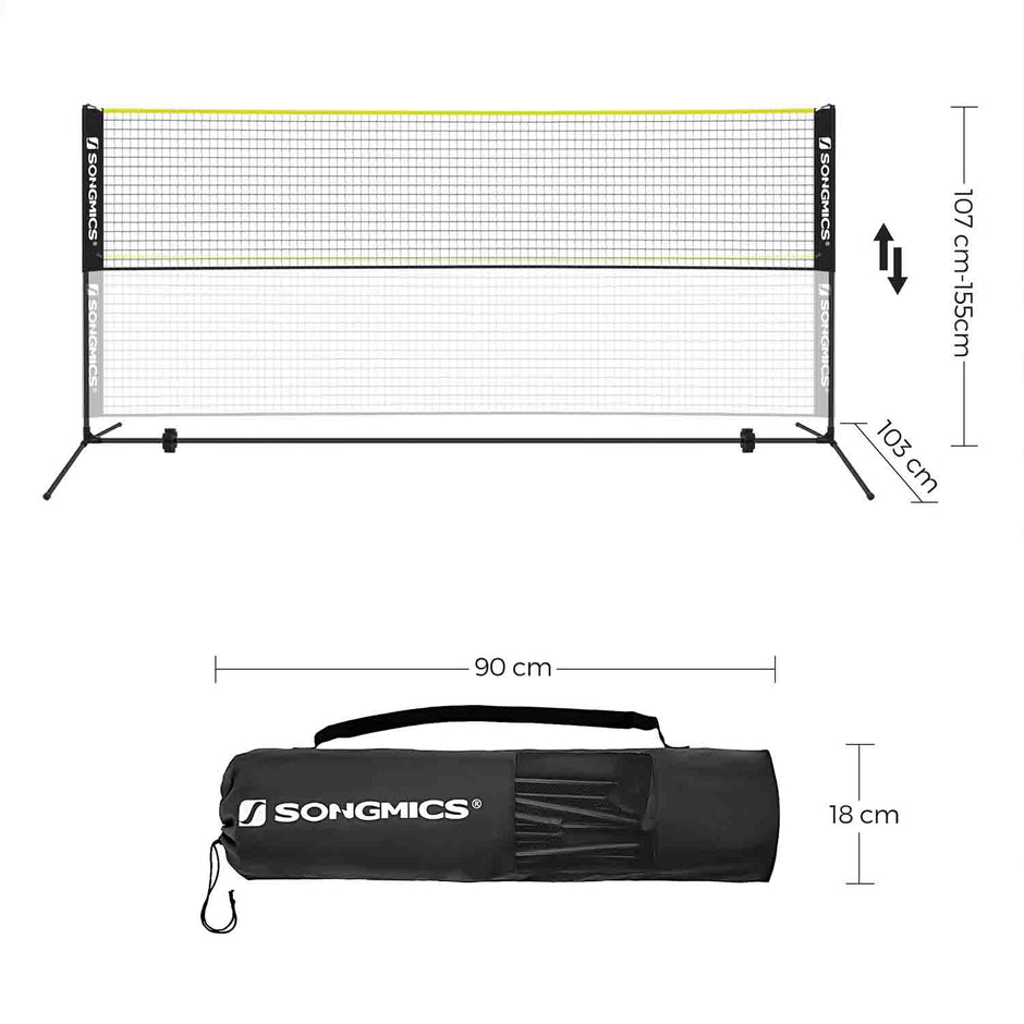 Portable Badminton Net – Adjustable Poles – 5m – Height Adjustable