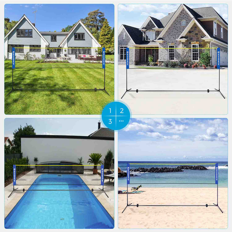 Badminton Net Set – Adjustable Height – 5m – Includes Poles