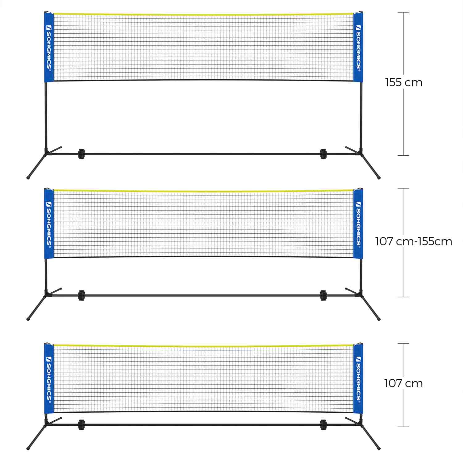 Badminton Net Set – Adjustable Height – 5m – Includes Poles