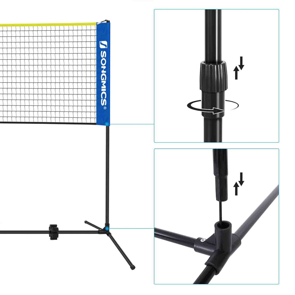 Badminton Net Set – Adjustable Height – 5m – Includes Poles