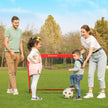 Folding Soccer Goal Set – Steel and Fiberglass – Red – Quick Assembly, Set of 2