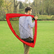 Folding Soccer Goal Set – Steel and Fiberglass – Red – Quick Assembly, Set of 2